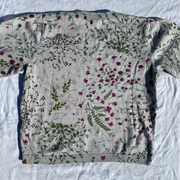 Joie Cotton/Cashmere Floral Sweater - Picture 3 of 10